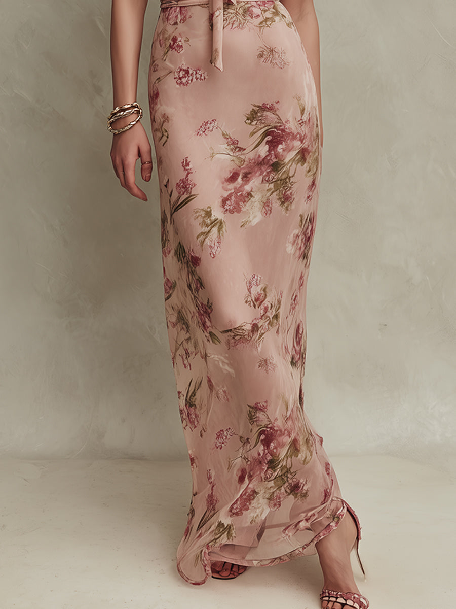 Lia Floral Chiffon Dress