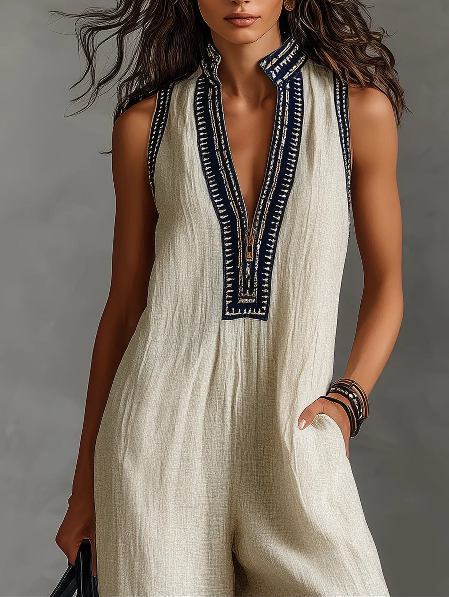Fiona High-Neck Jumpsuit