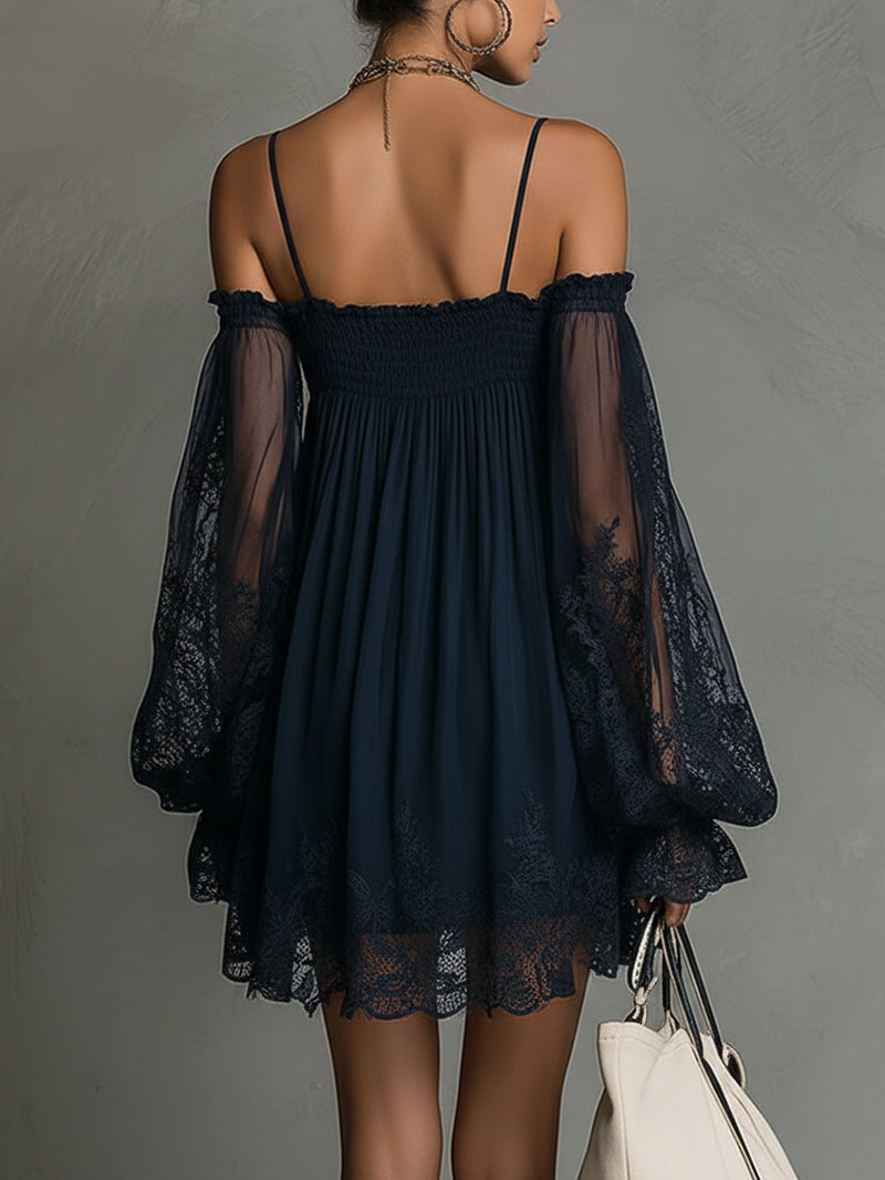 Naomi Lace Chiffon Dress