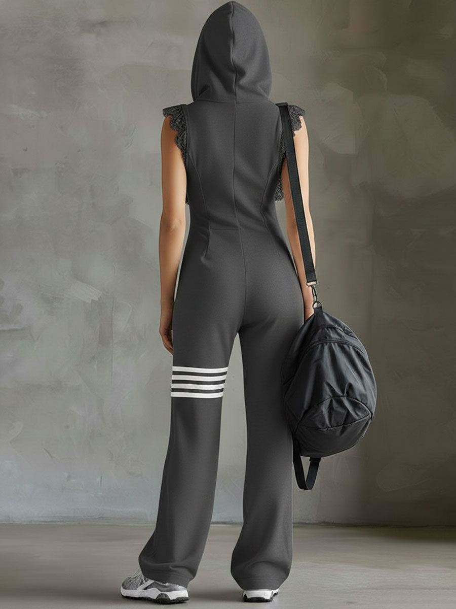 Jade Hooded Sleeveless Jumpsuit