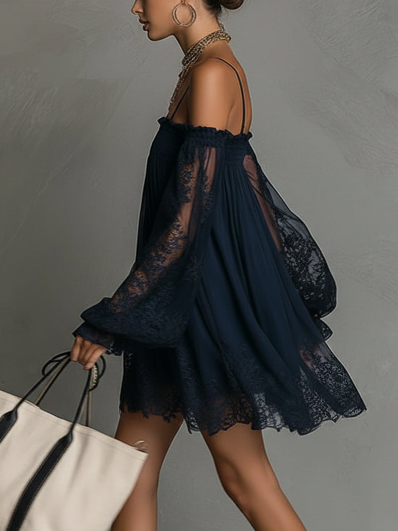 Naomi Lace Chiffon Dress