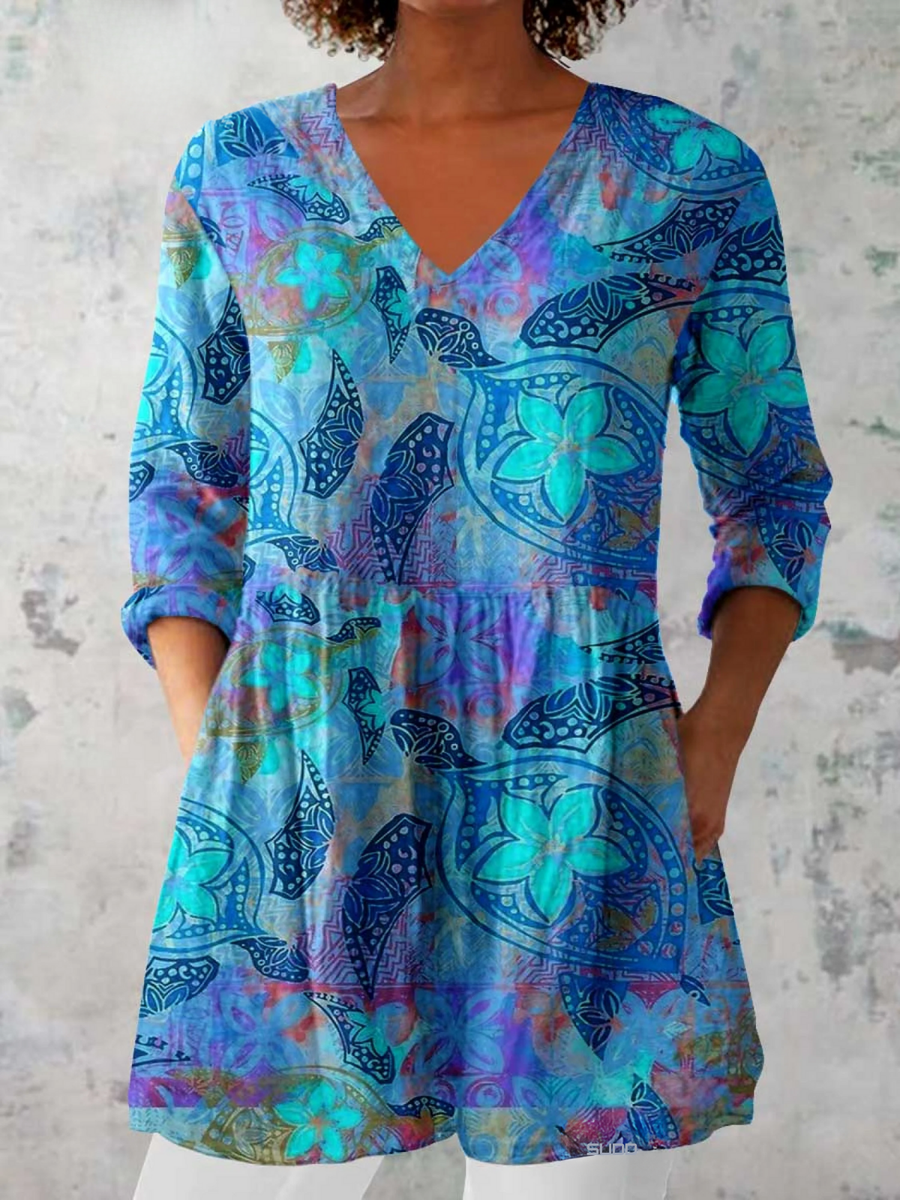 Juliette Long V-Neck Blouse