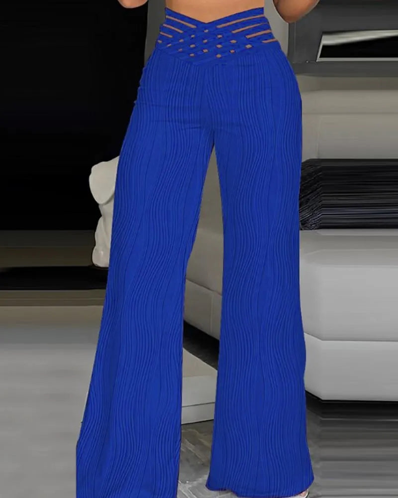 Emma | High Waist Crisscross Trousers