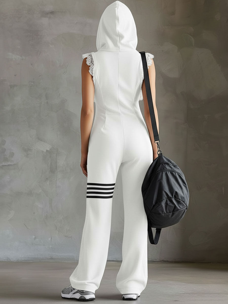 Jade Hooded Sleeveless Jumpsuit
