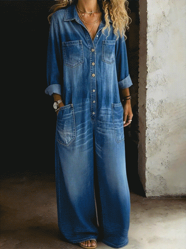 Lena Casual Denim Overalls