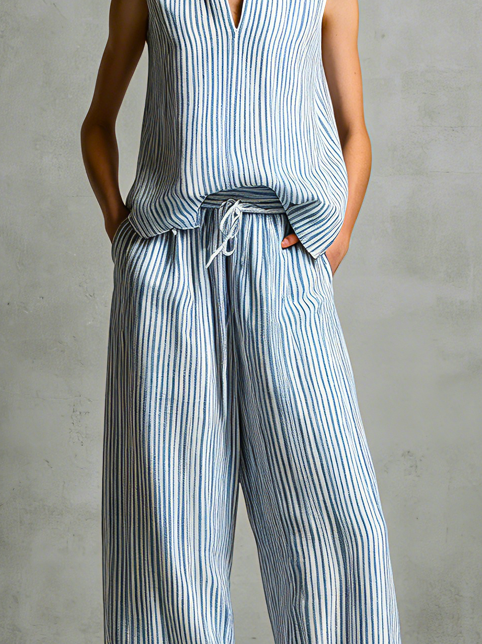 Livia Striped Palazzo Set