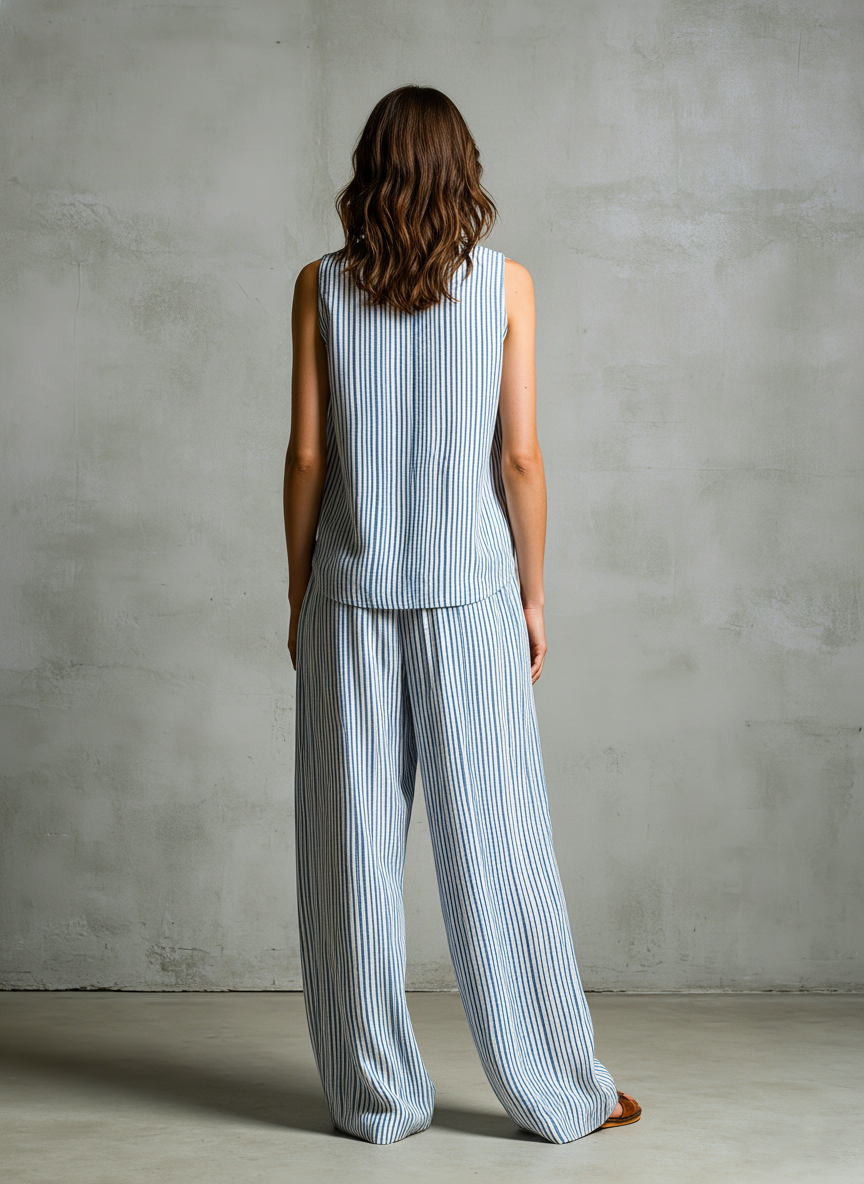 Livia Striped Palazzo Set