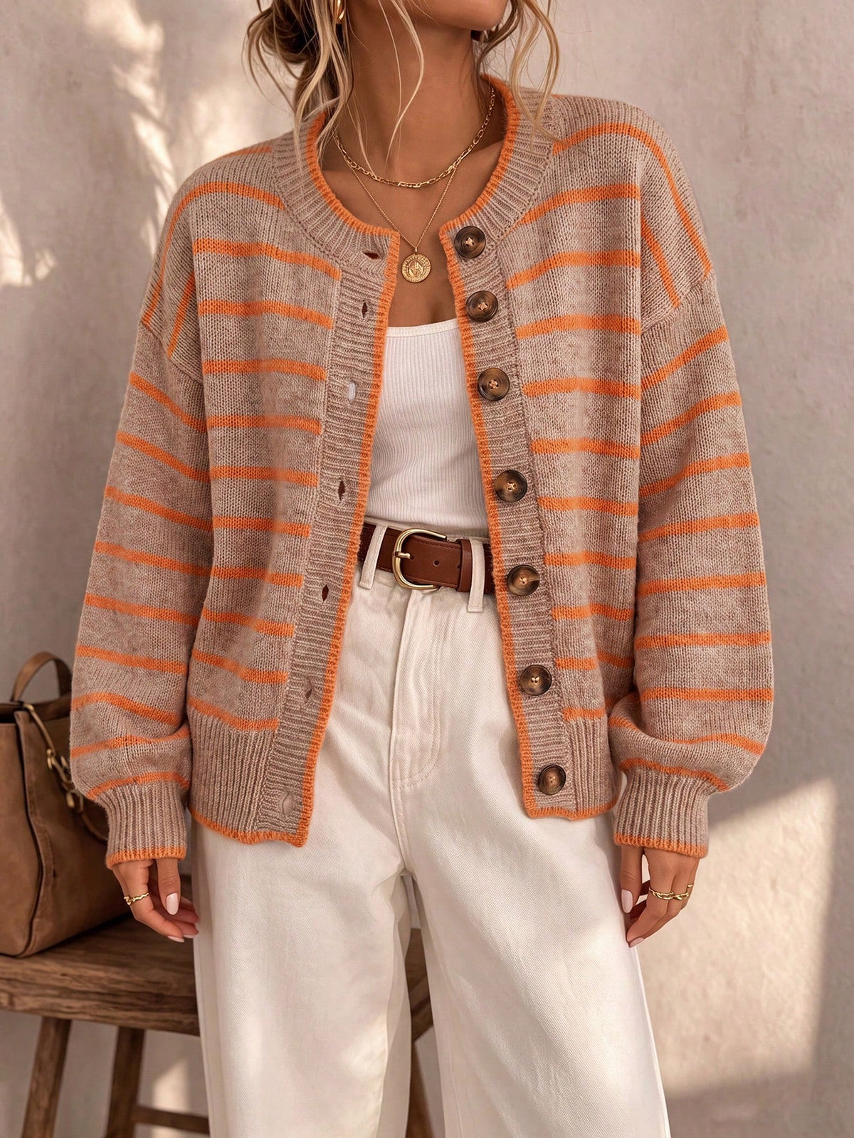 Mabel Striped Knit Cardigan