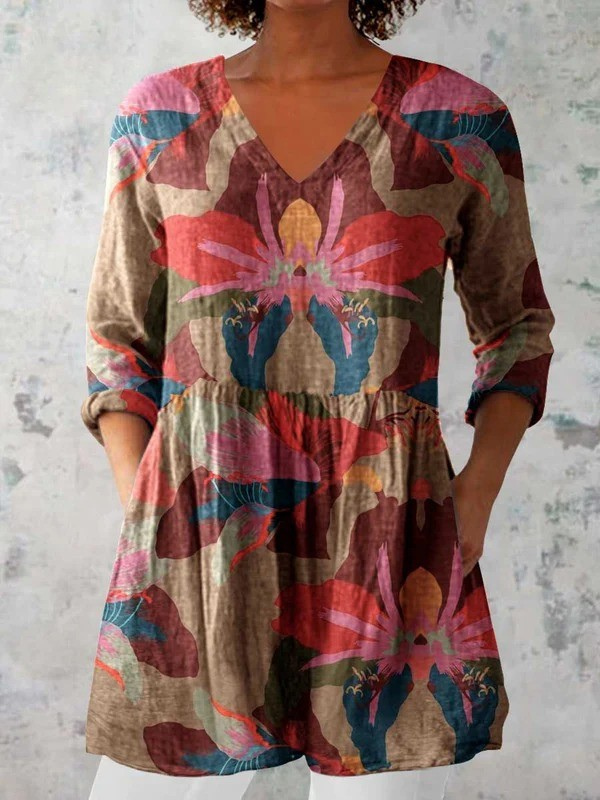 Sarah Long V-Neck Blouse