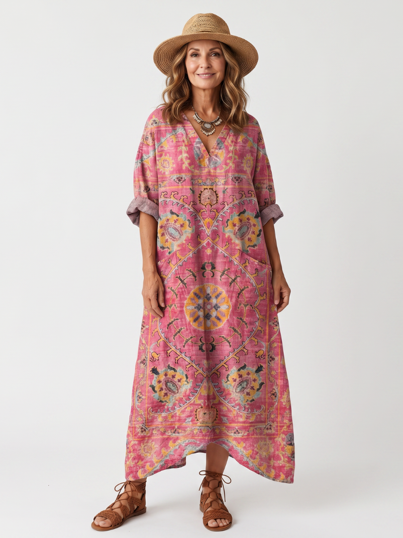 Tilda Abstract Print Midi Dress