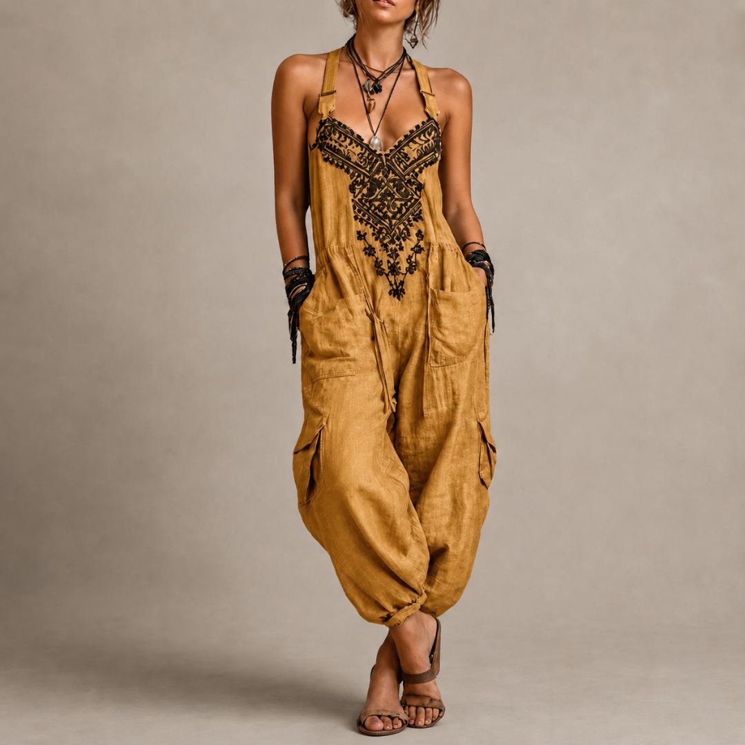 Astrid Bohemian Embroidered Jumpsuit