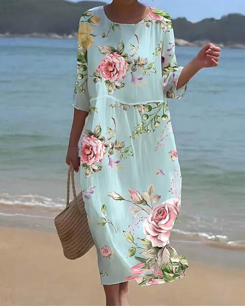 Keely Sunset Flower Dress