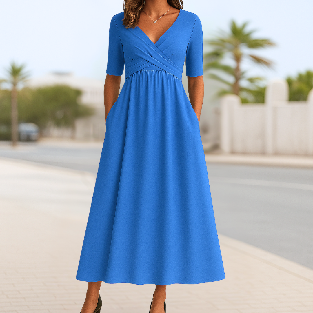 Talia | Crossed Sleeve Dress