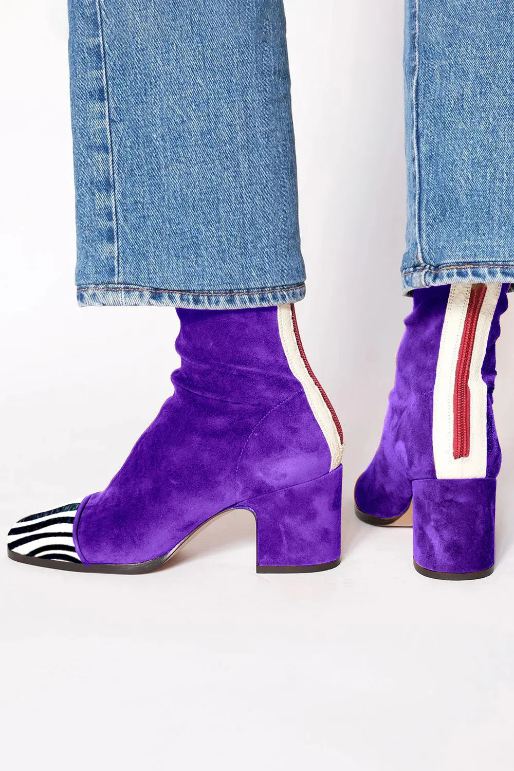  MELISSA | ZEBRA PRINT ANKLE BOOTS