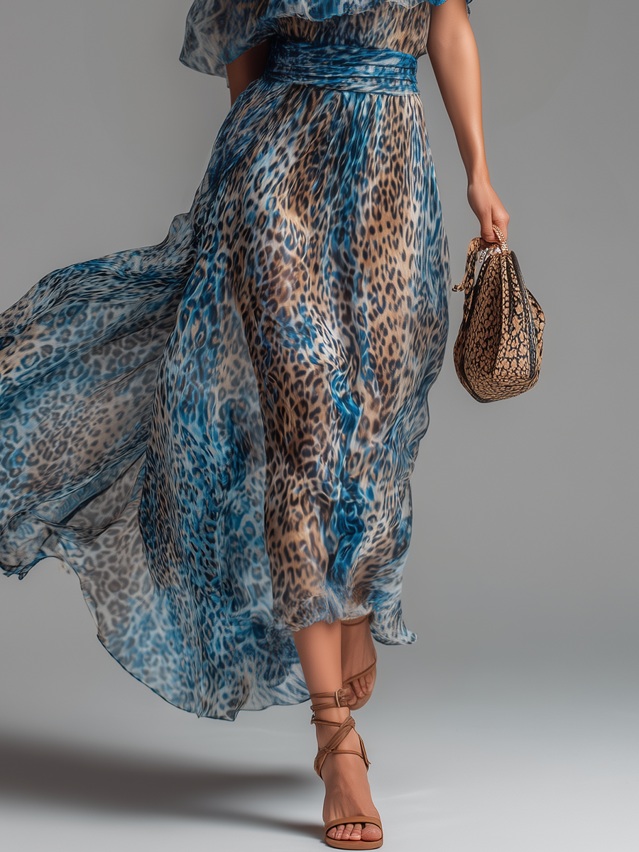 Willa Off-Shoulder Leopard Dress