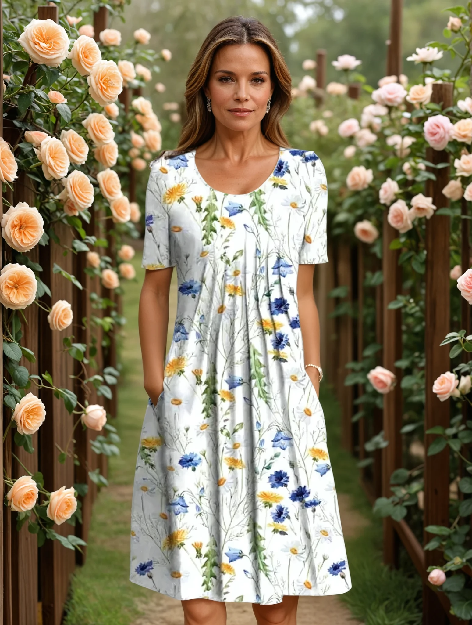 Georgina Elegant Tummy Coverage Dress