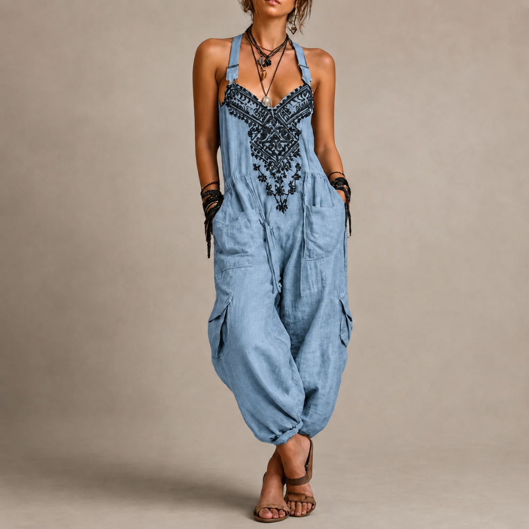 Astrid Bohemian Embroidered Jumpsuit