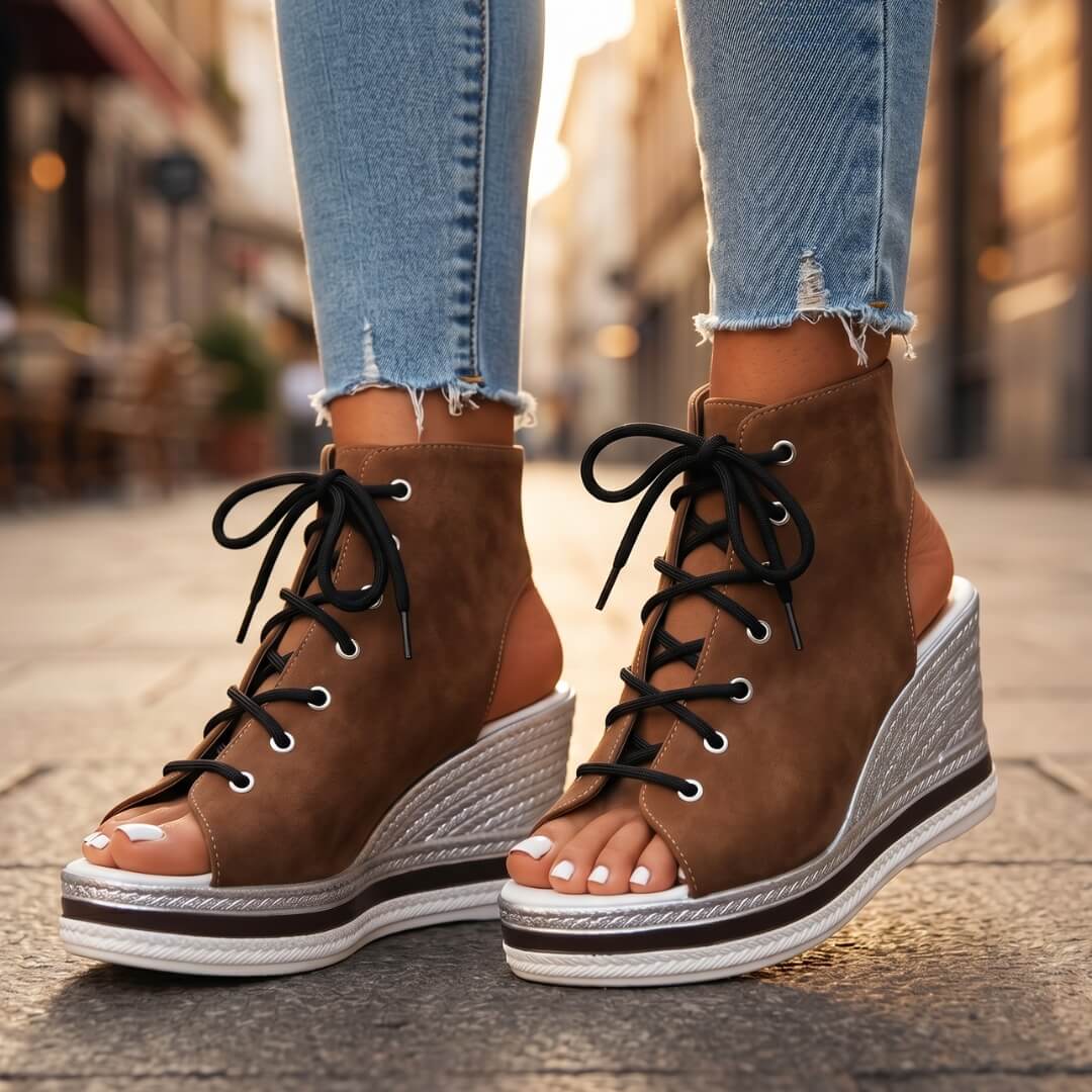Camille – Elegant Wedge Sandals