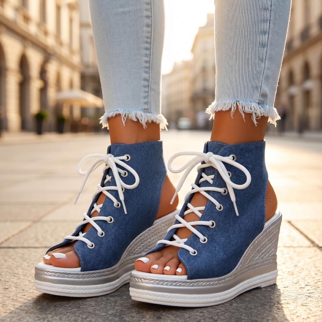 Camille – Elegant Wedge Sandals