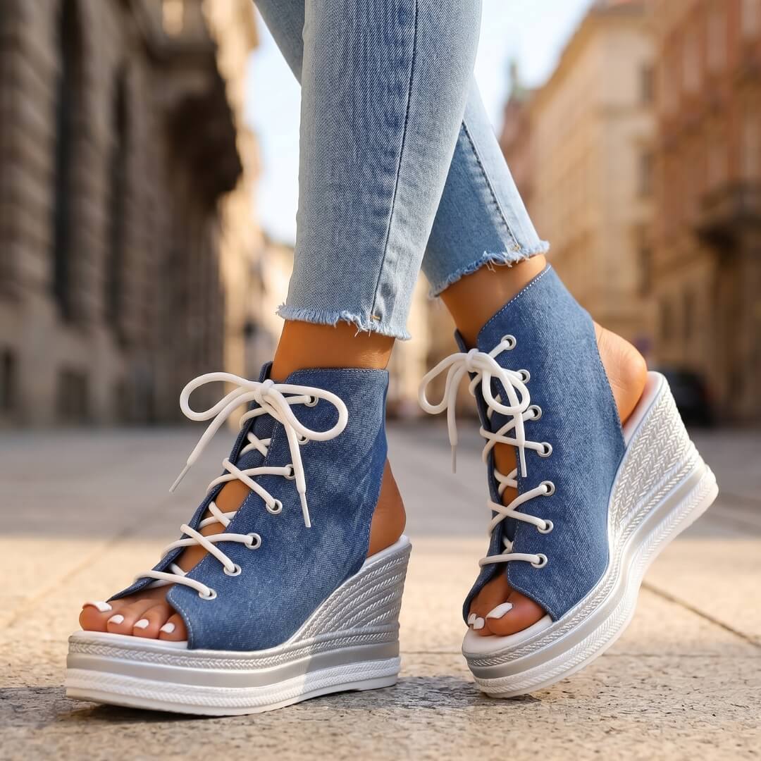 Camille – Elegant Wedge Sandals