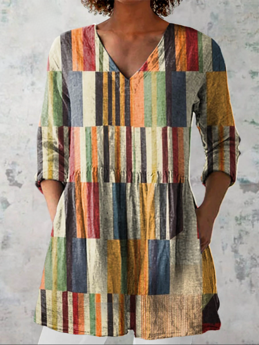 Chloe Long V-Neck Blouse