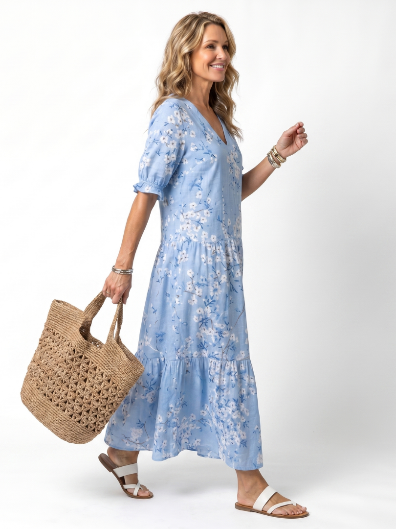 Alora Floral Tassel Midi Dress