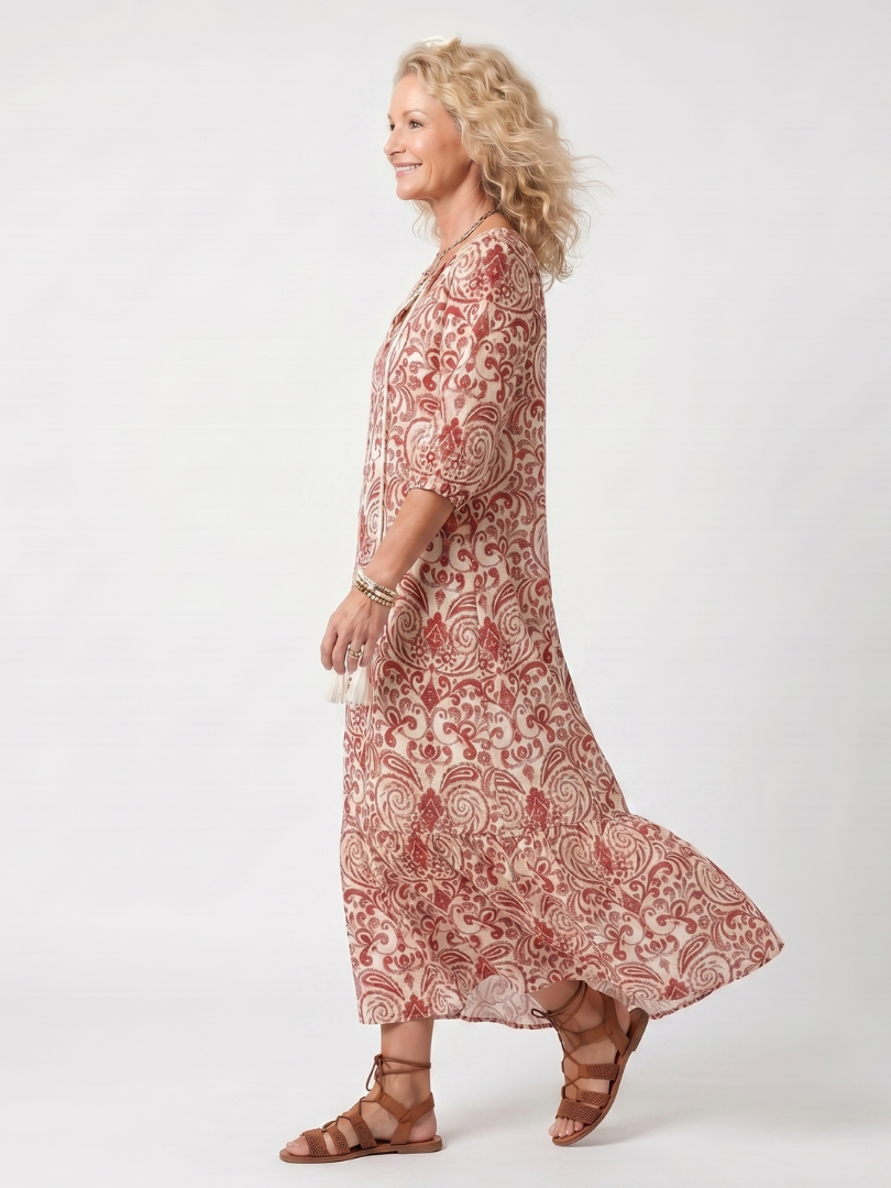 Noelle Ornate Tassel Midi Dress