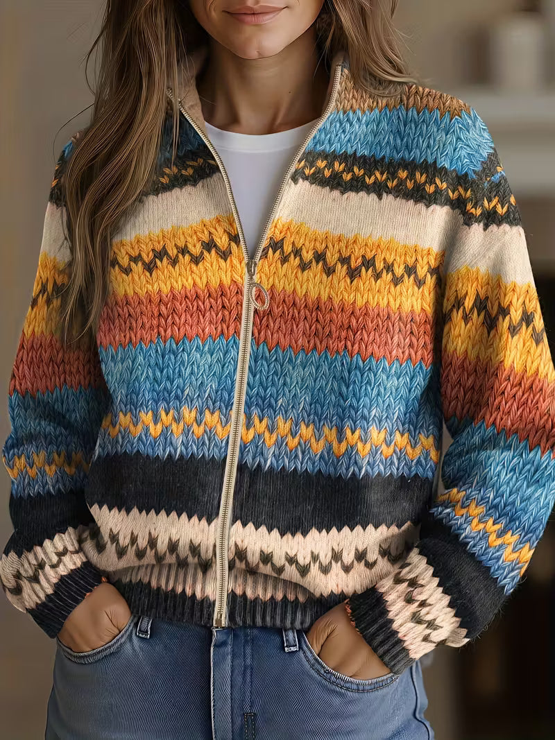 Yseult Zigzag Stripe Cardigan