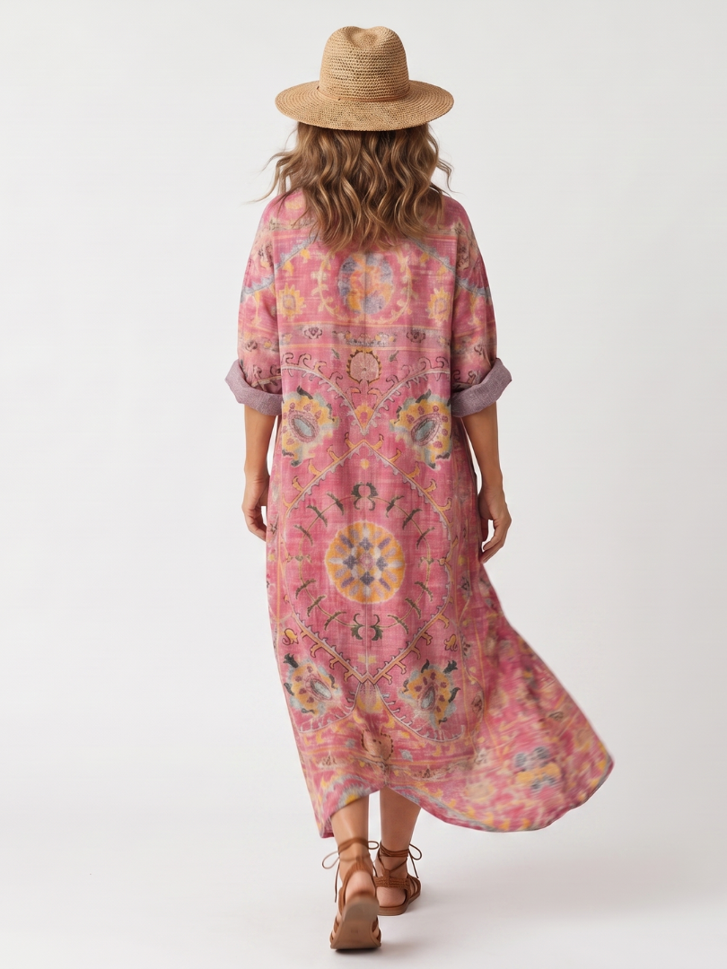 Tilda Abstract Print Midi Dress