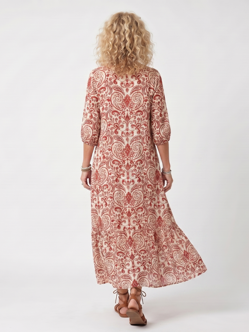 Noelle Ornate Tassel Midi Dress