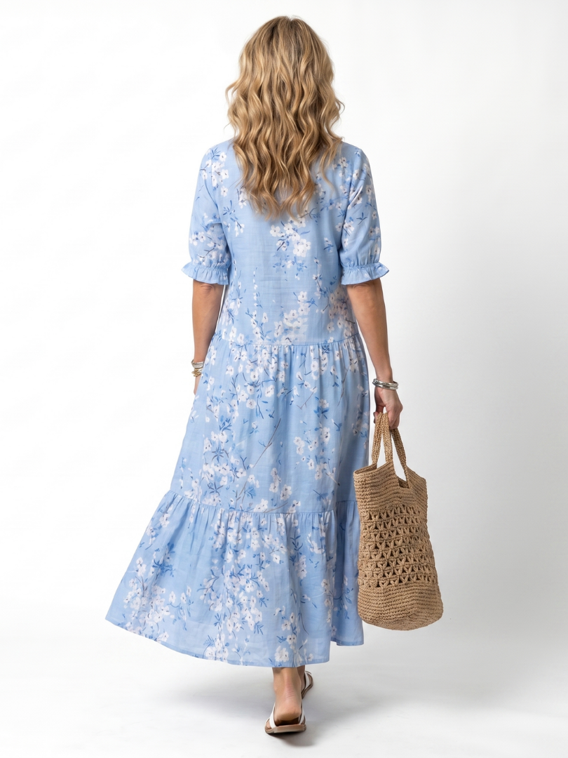 Alora Floral Tassel Midi Dress
