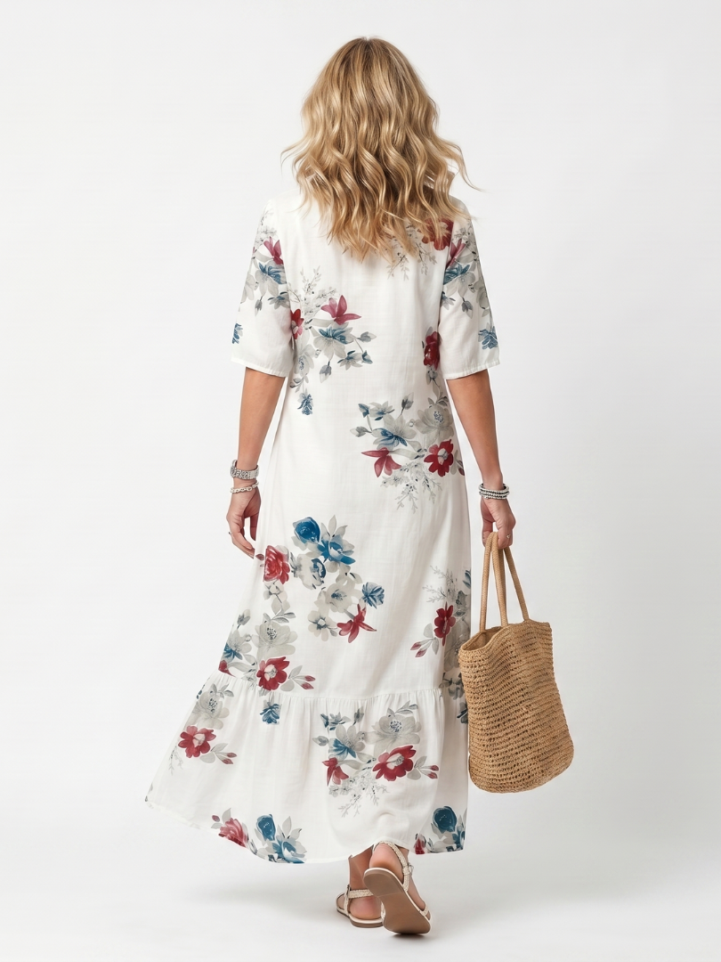 Maeva Floral Tassel Midi Dress