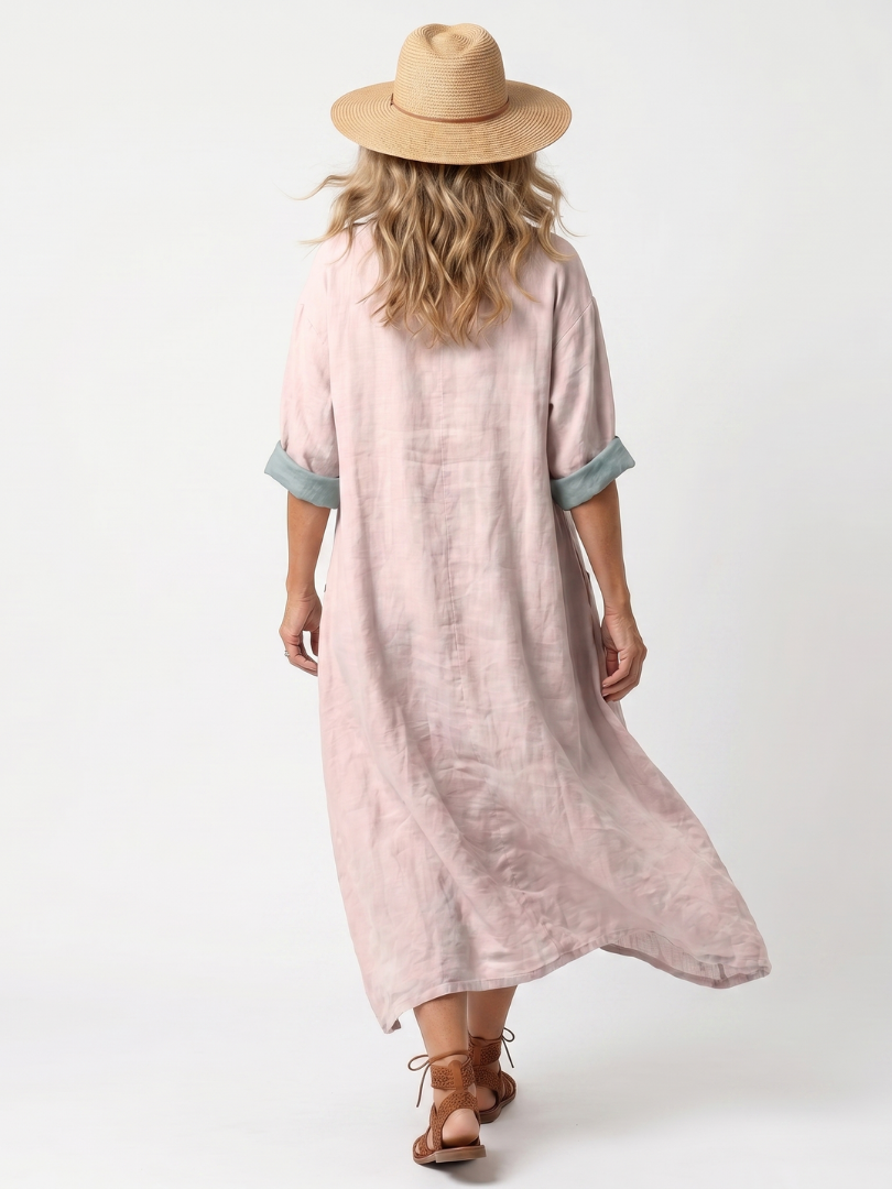 Kenza Designer Panel Midi Dress