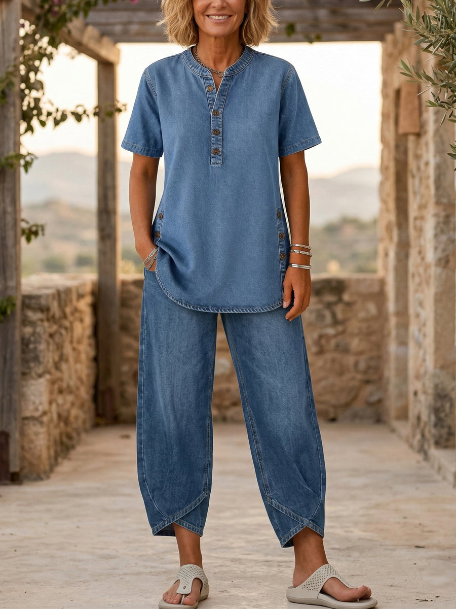 Willow Denim Two Piece Set