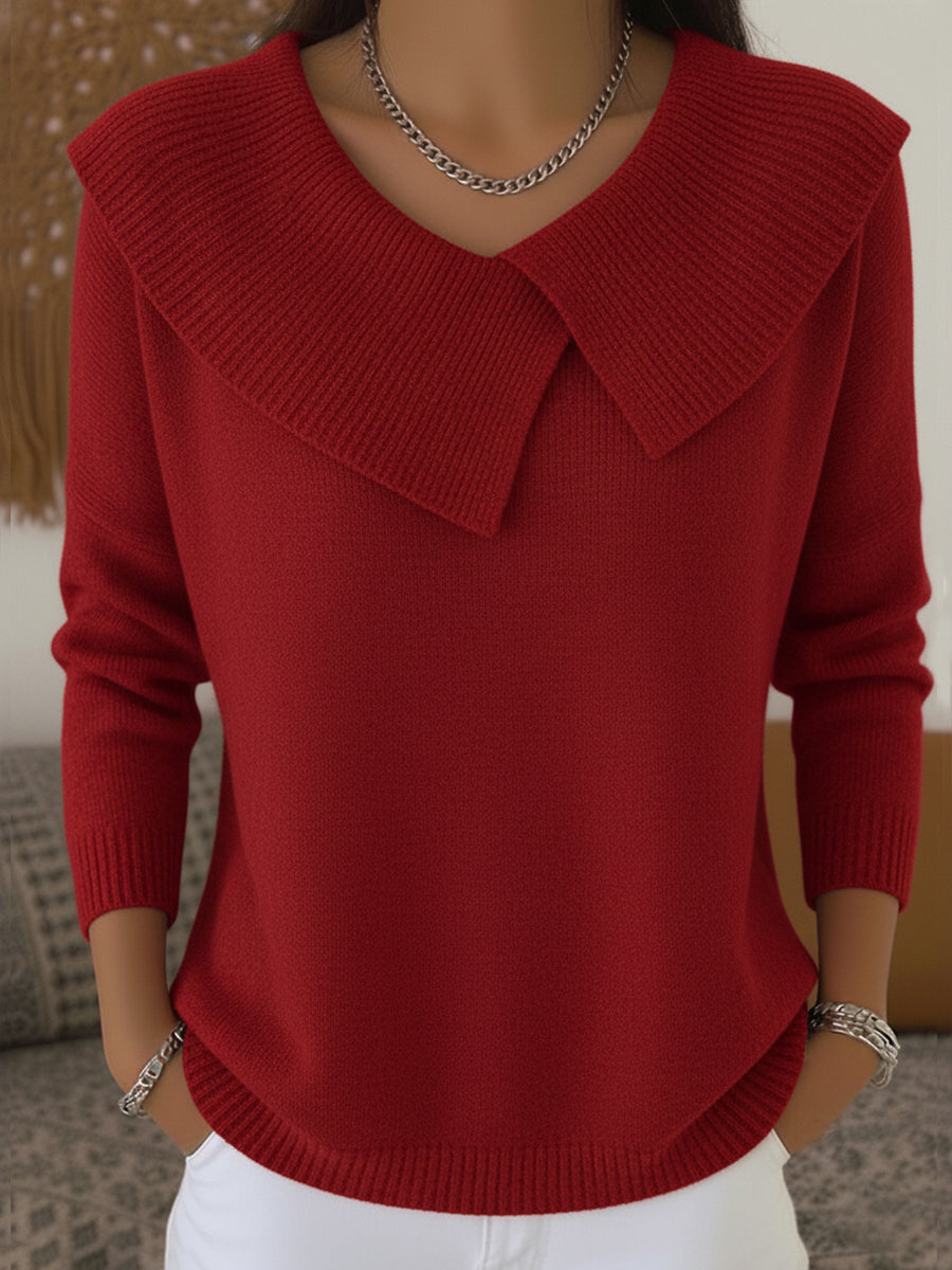 Cassidy Warm Sweater with Soft Collar