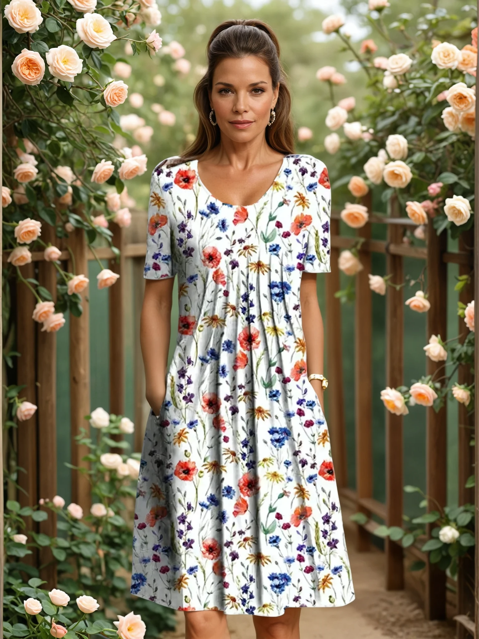Georgina Elegant Tummy Coverage Dress