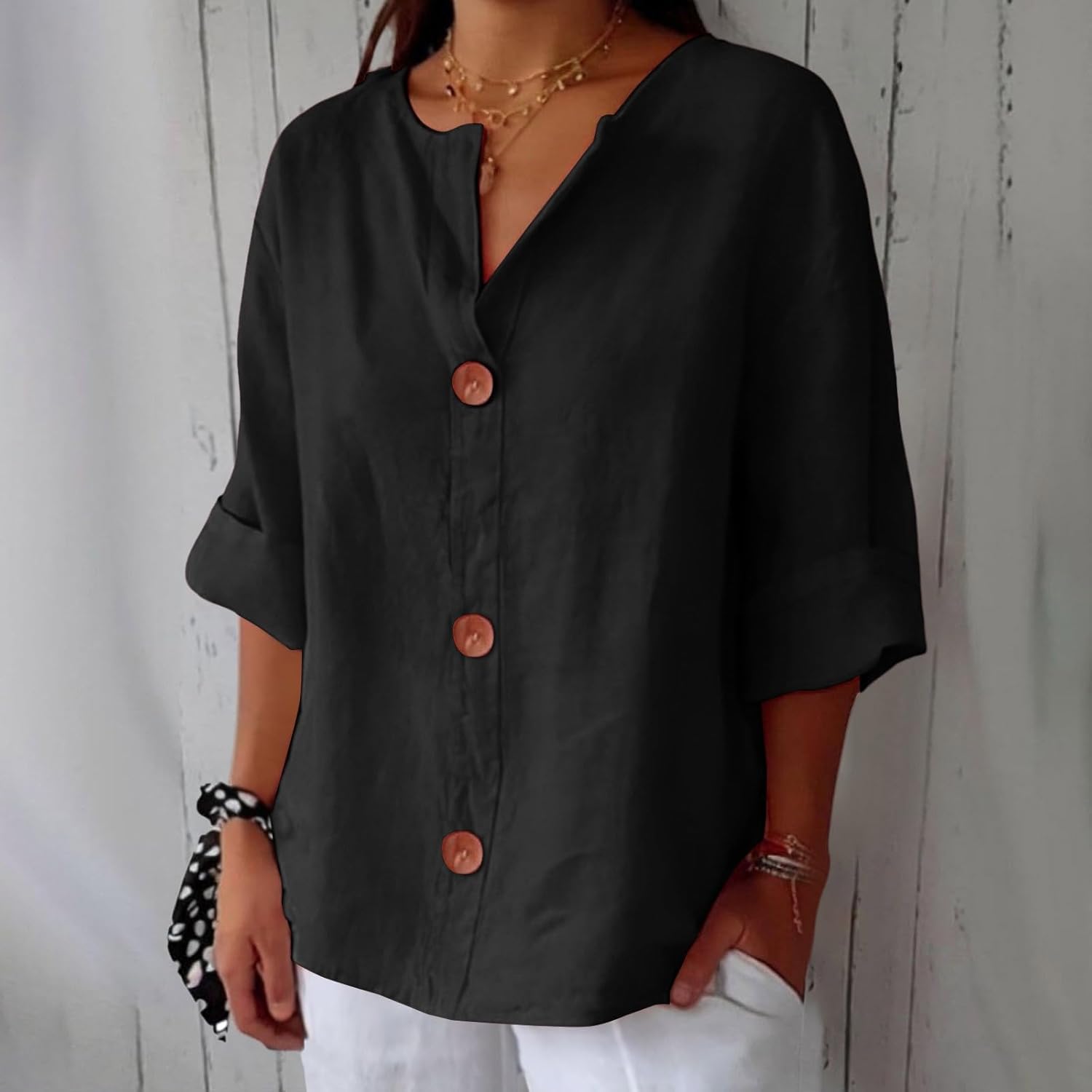 Hazel | Effortless Loose-Fitting Summer Blouse