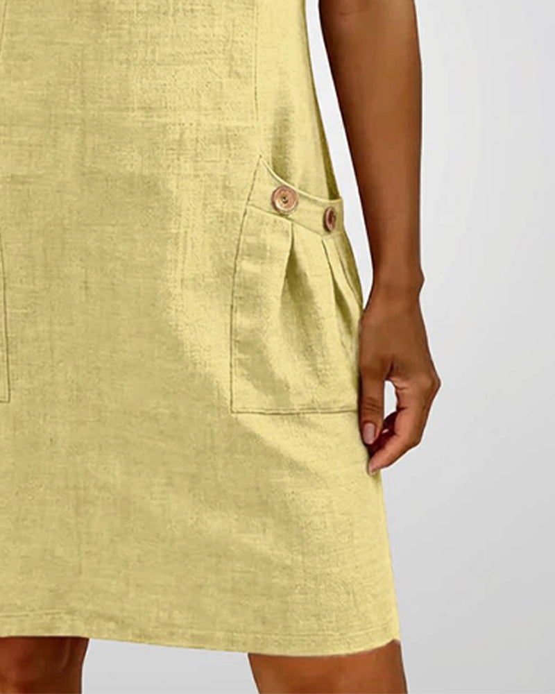Emma Cotton Dress with Zipper Closure