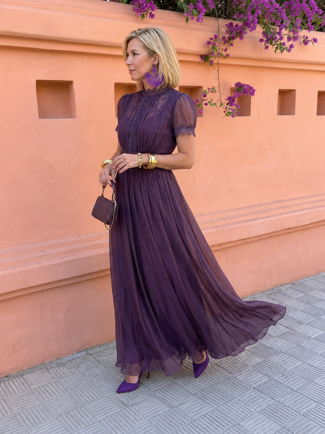 Kalina Elegant Chiffon Maxi Dress