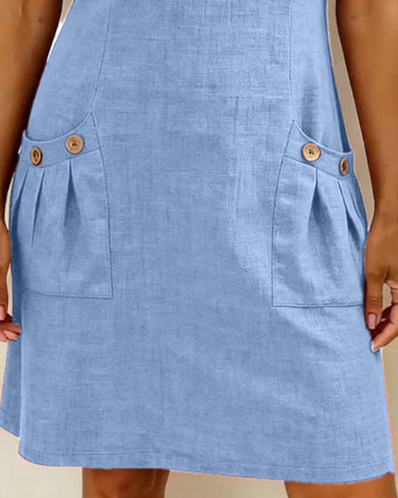 Emma Cotton Dress with Zipper Closure