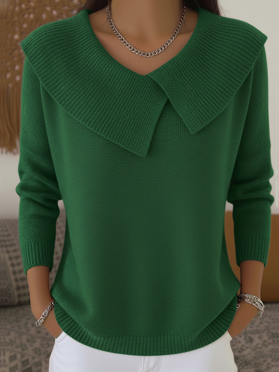 Cassidy Warm Sweater with Soft Collar