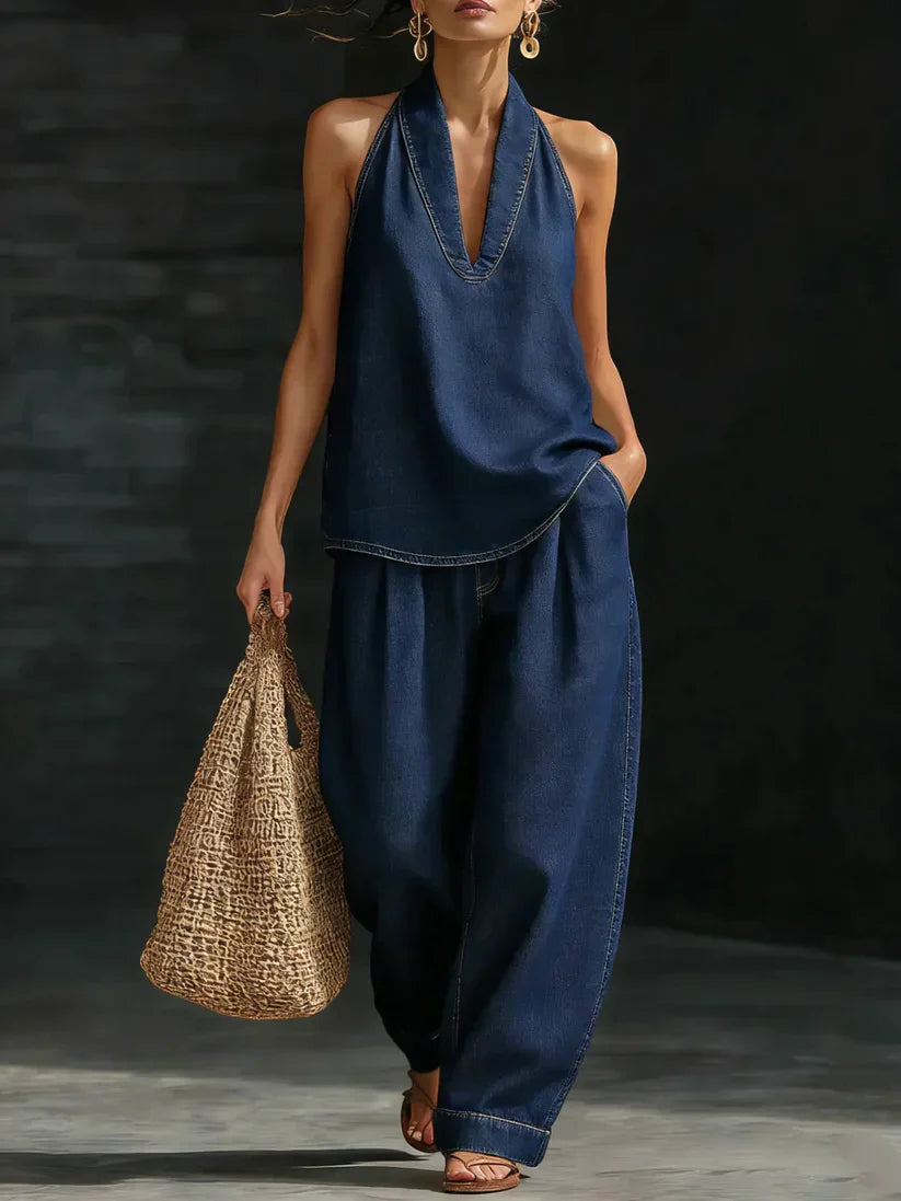 Martina Flowing V-Neck Jumpsuit