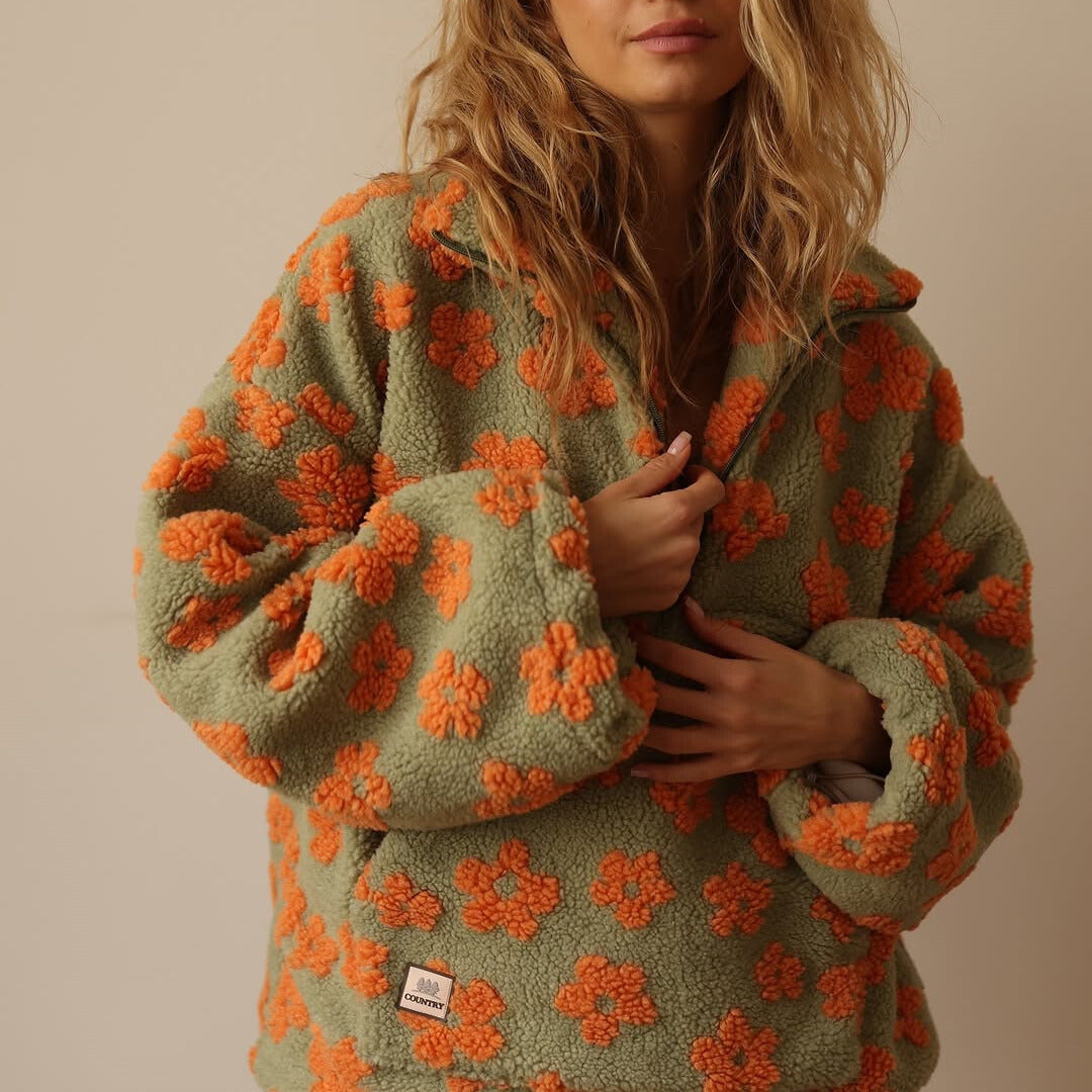 Mirais Floral Fleece Sweater
