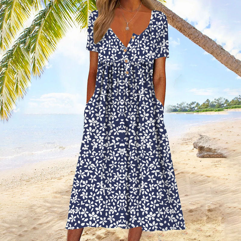 Rosanne | Elegant Floral Midi Dress