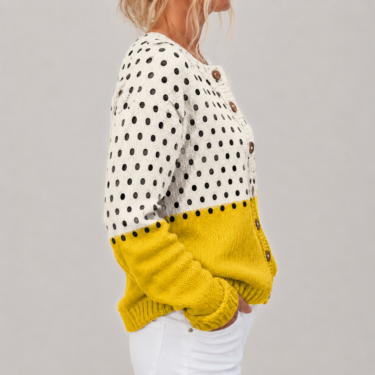 Dagmar Vintage Colourblock Cardigan