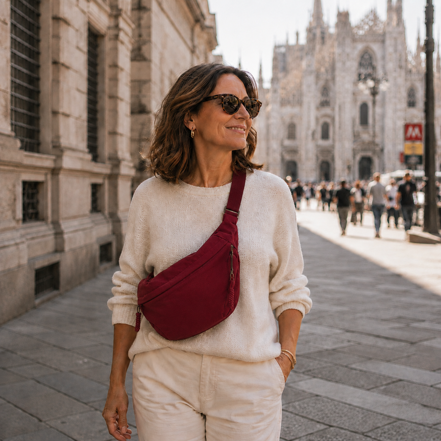 Rosa Bordeaux Shoulder Bag