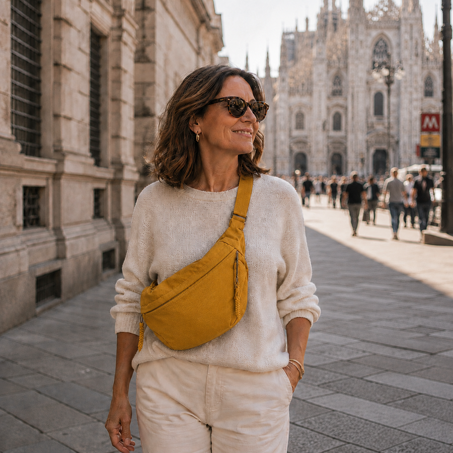 Luce Ochre Shoulder Bag