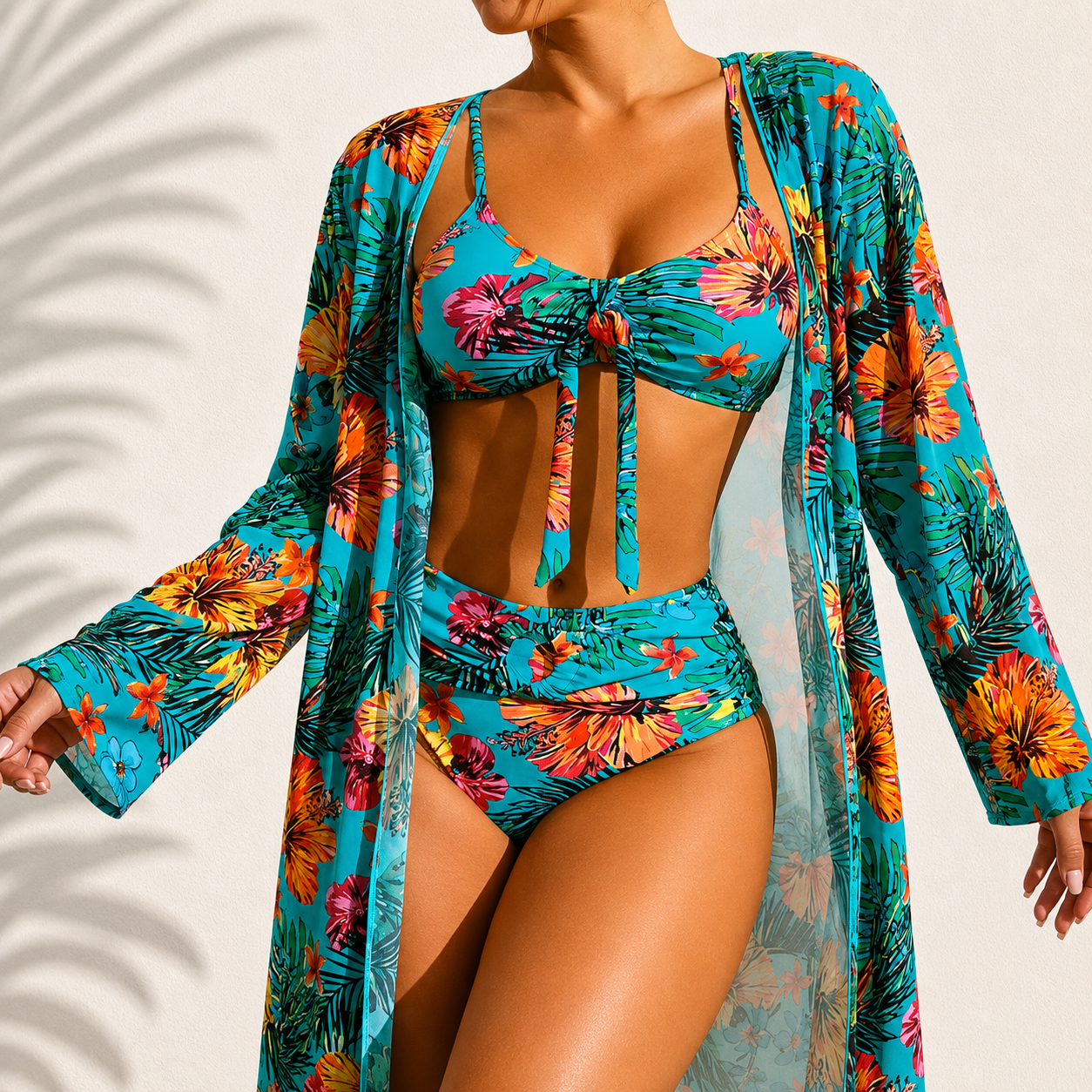 Delacroix Tropical Three-Piece Bikini