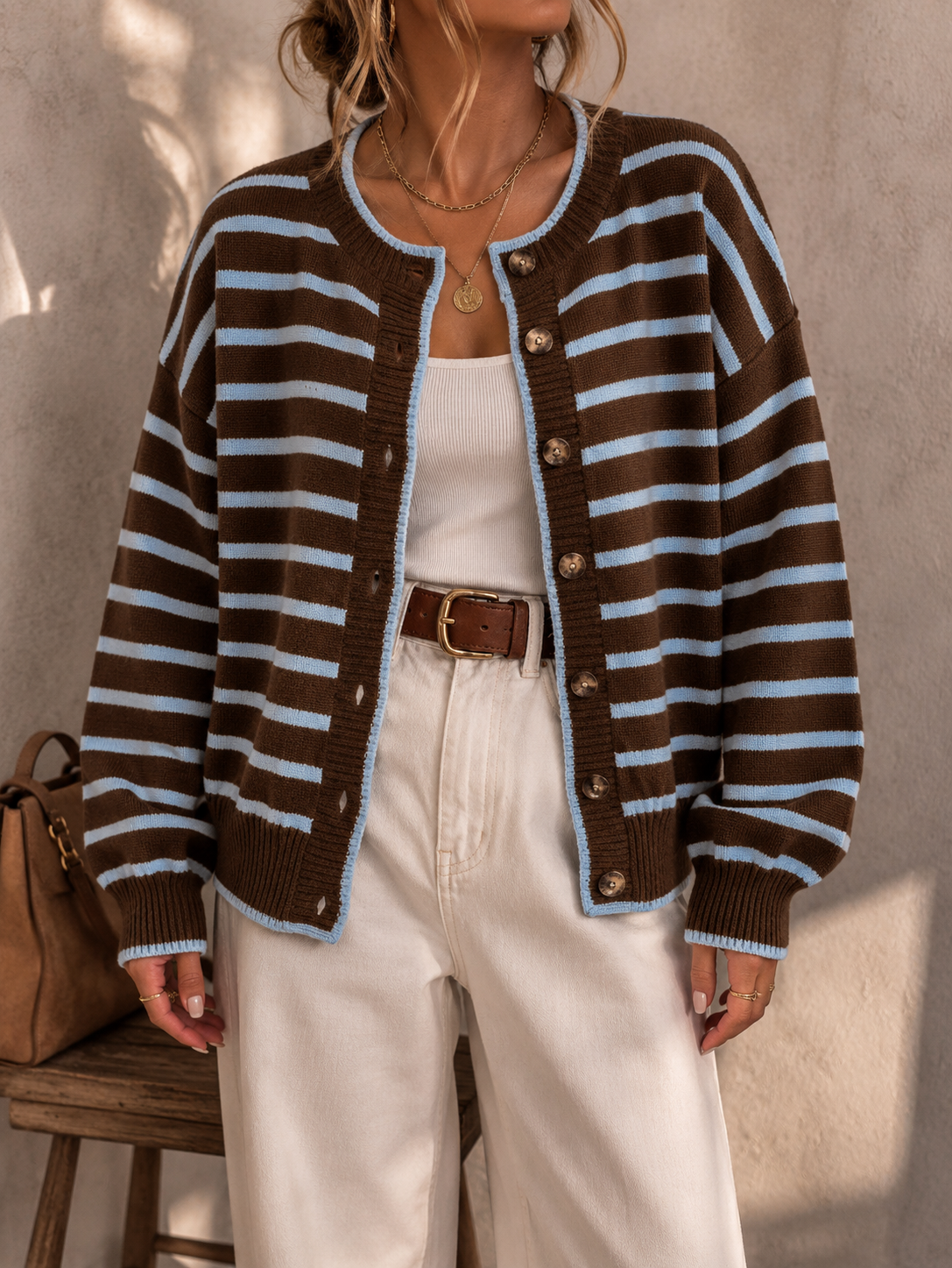 Mabel Striped Knit Cardigan