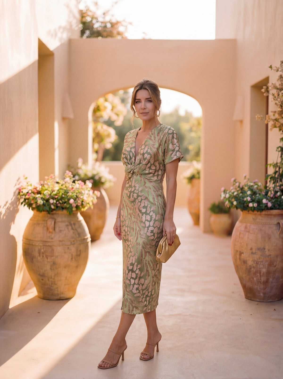 Copper Midi Summer Dress